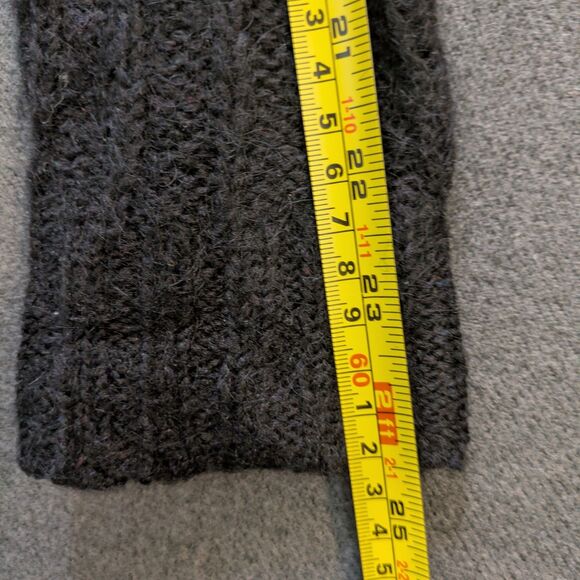 Forla Paris M Cardigan Black Wool Mohair Ruffle Rose Embellished Fairy Core Boho - Picture 12 of 14